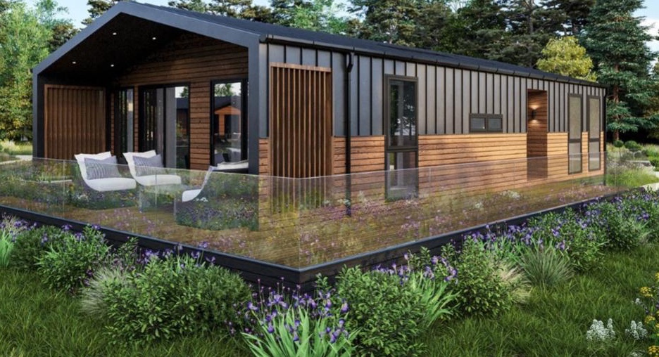 Render of the two-bedroom log lodge applied for