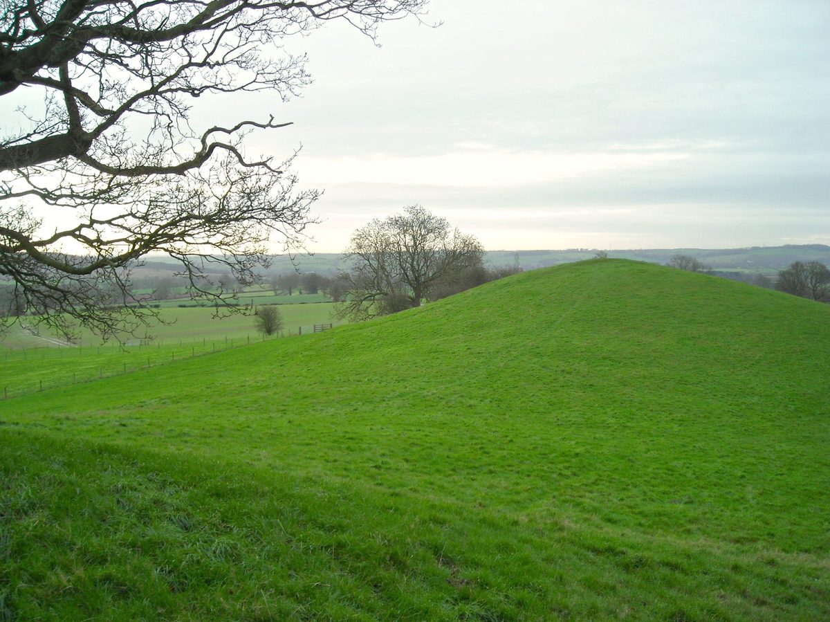 The Iron Age burial mound on Robin Hood Hill above Oxton